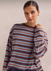 Bonnie Brown Stripe Top