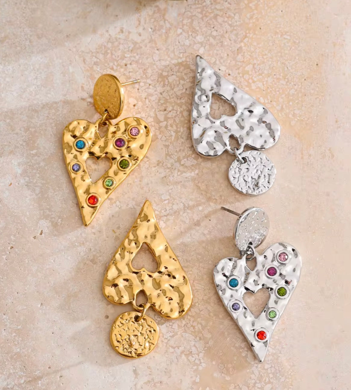 Confetti Heart Earrings
