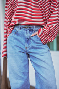 90S Barrel Jean - Vintage Blue