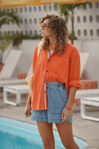 Peta Oversized Shirt - Flame Vacay