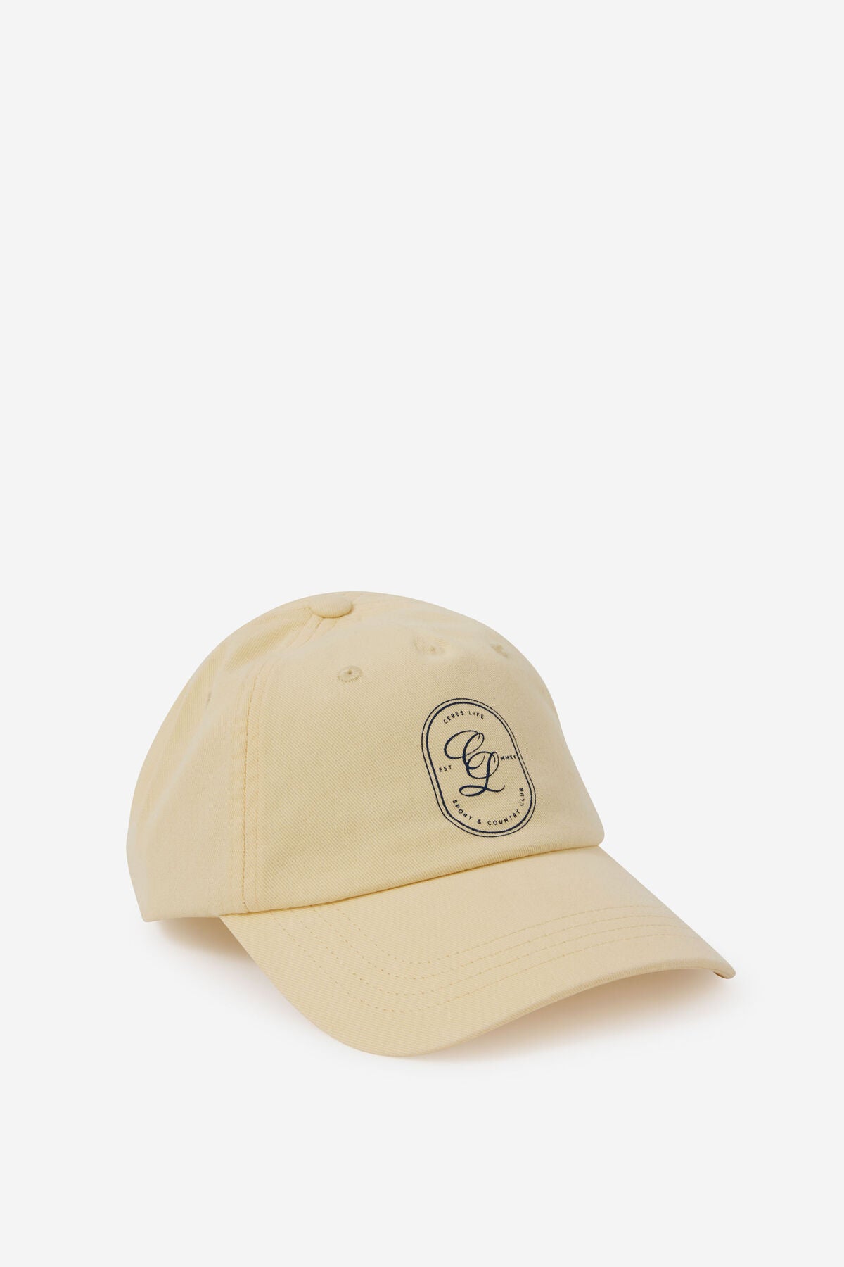 Pip Everyday Cap - Butter/Washed Navy Club Logo