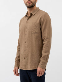 Linen Long Sleeve Shirt II - Tan