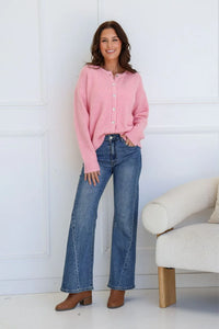 Camille Essential Cardi - Pink