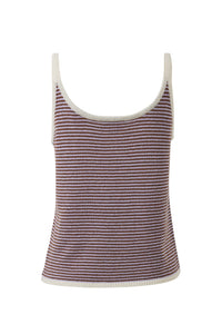 Fia Knit Tank - Dusty Lilac Stripe