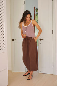 Fia Knit Tank - Dusty Lilac Stripe
