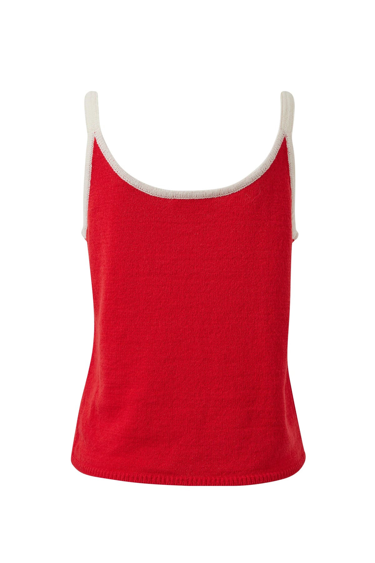 Fia Knit Tank - Red Ecru Straps