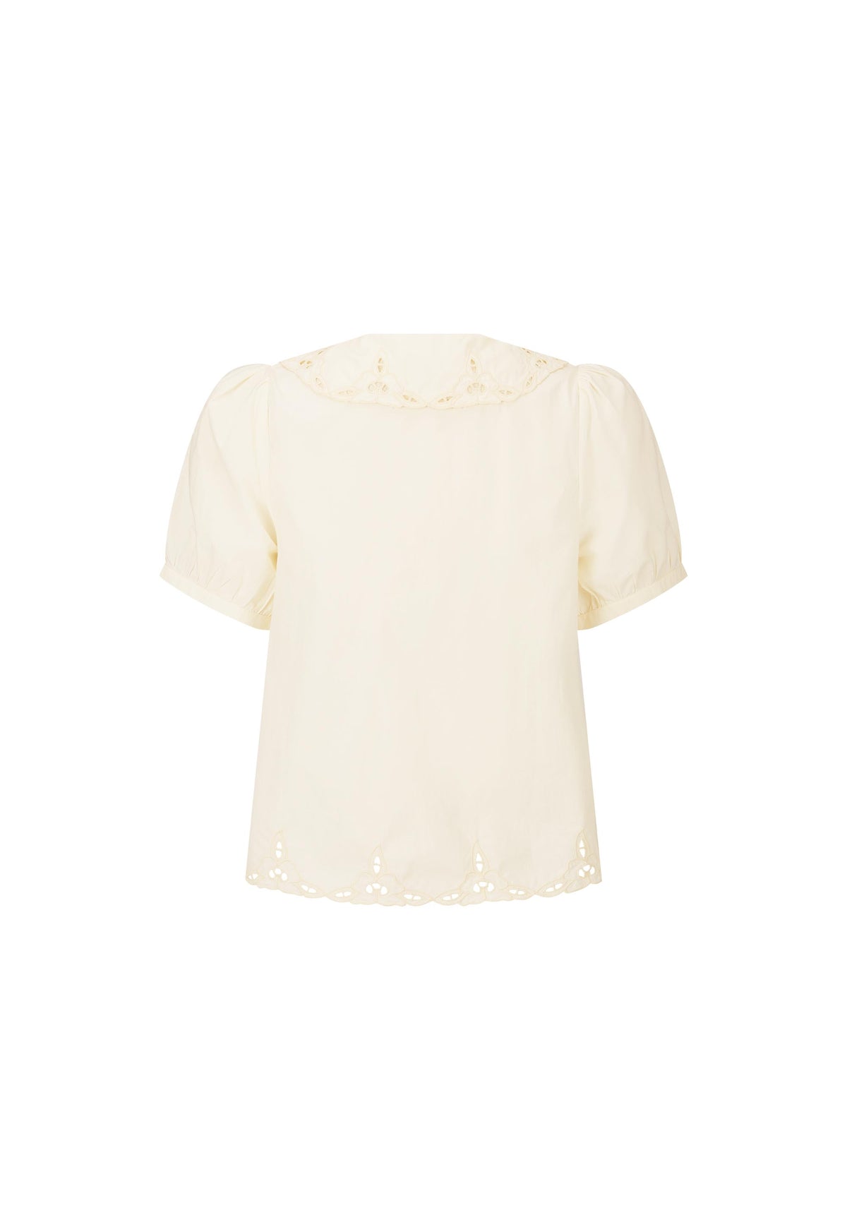Fleur De Lis Blouse - Ivory White