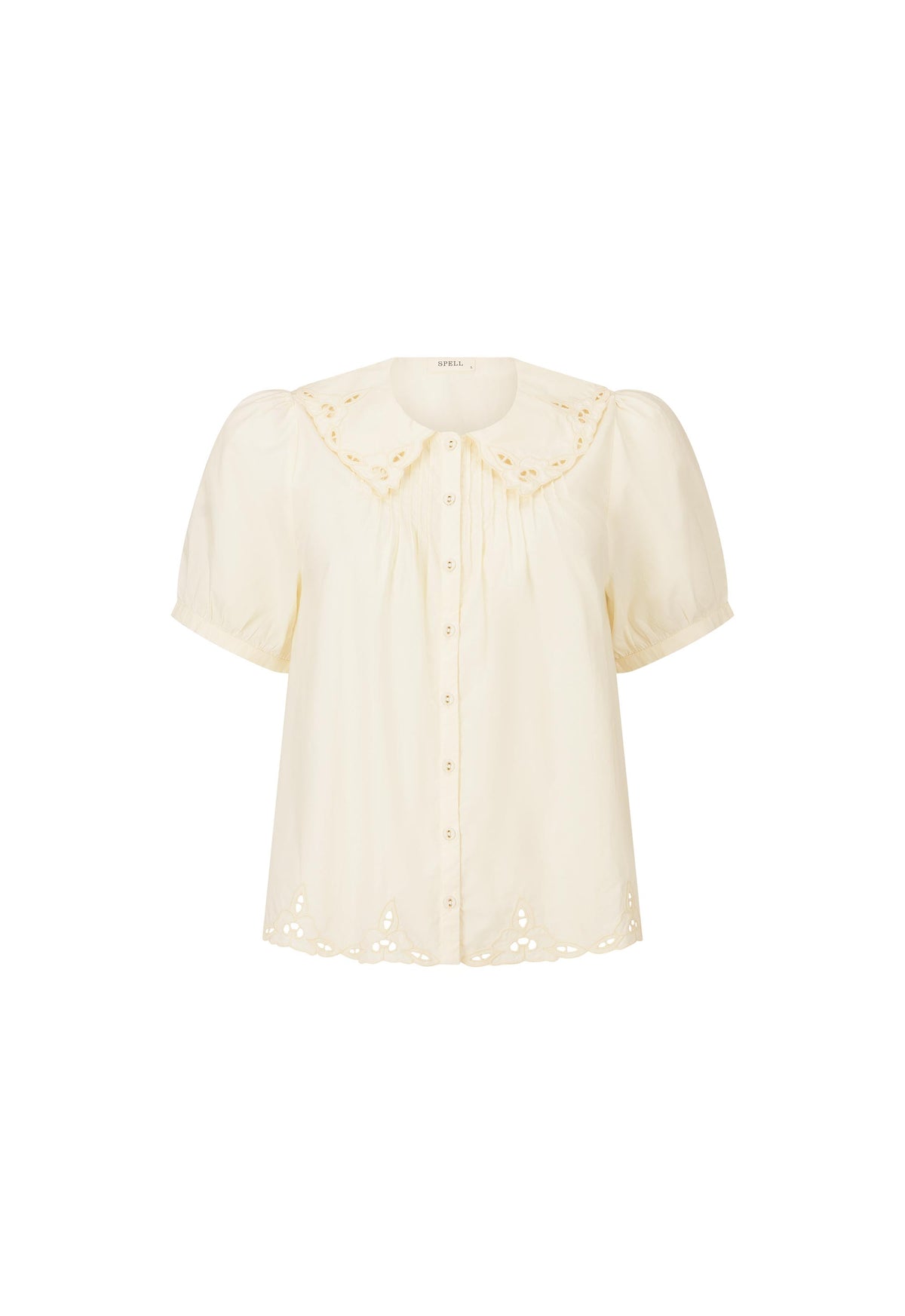 Fleur De Lis Blouse - Ivory White