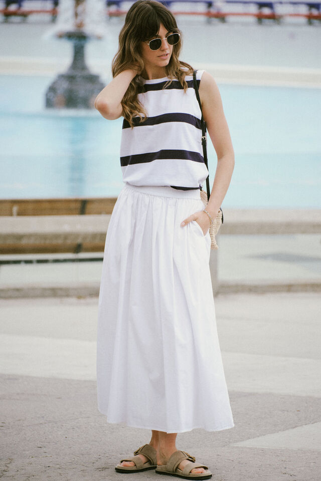 Florence Maxi Skirt -White. Ceres Life