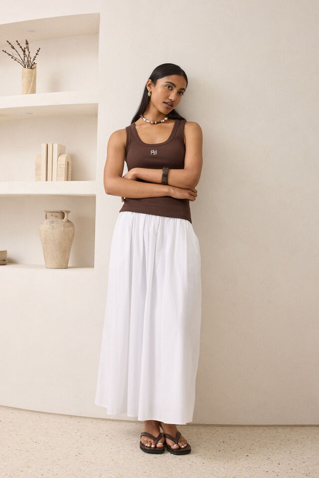 Florence Maxi Skirt -White. Ceres Life