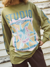 Lucky Serpant Long Sleeve Tee - Lime