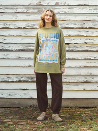 Lucky Serpant Long Sleeve Tee - Lime