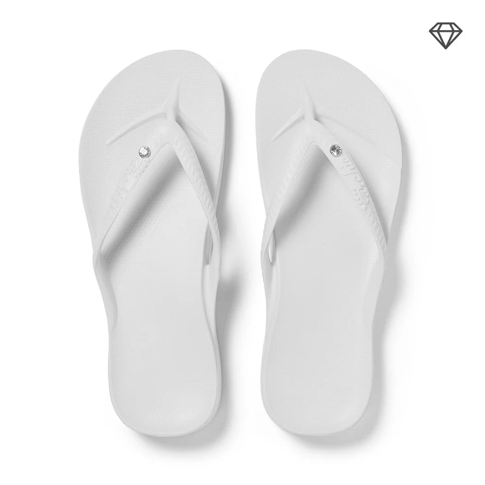 Arch Support Thongs - Classic Crystal White