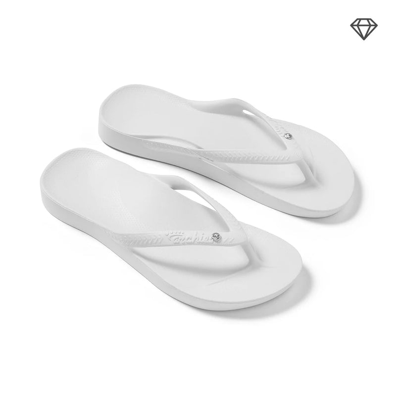 Arch Support Thongs - Classic Crystal White