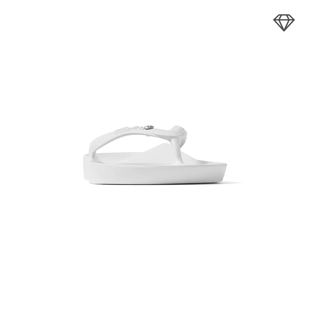 Arch Support Thongs - Classic Crystal White