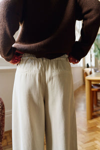 Gemma Pleat Pant - Eggshell. Ceres Life