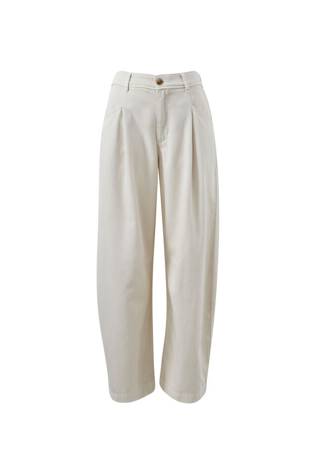 Gemma Pleat Pant - Eggshell. Ceres Life