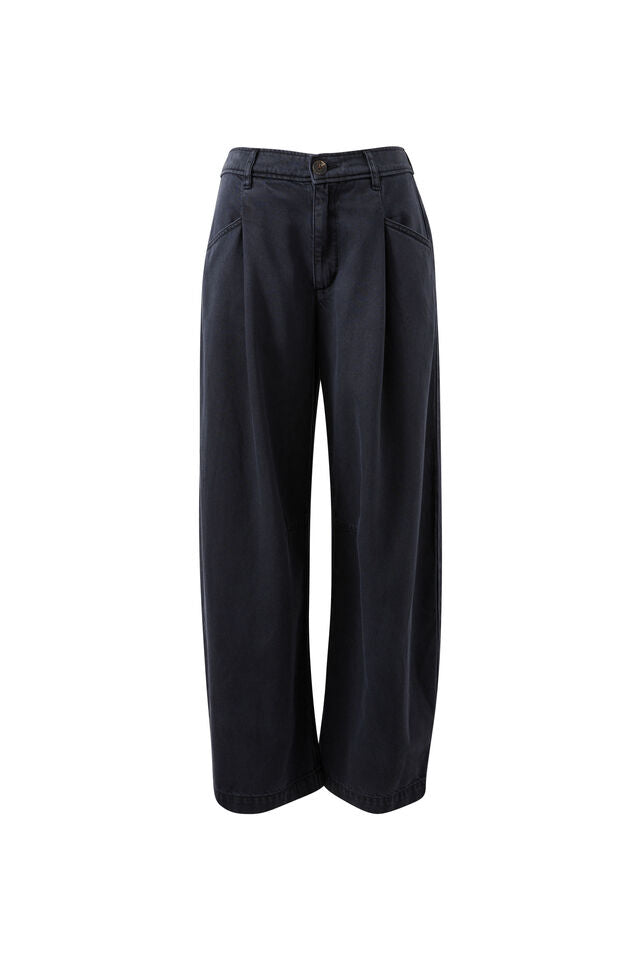 Gemma Pleat Pant - Washed Black. Ceres Life