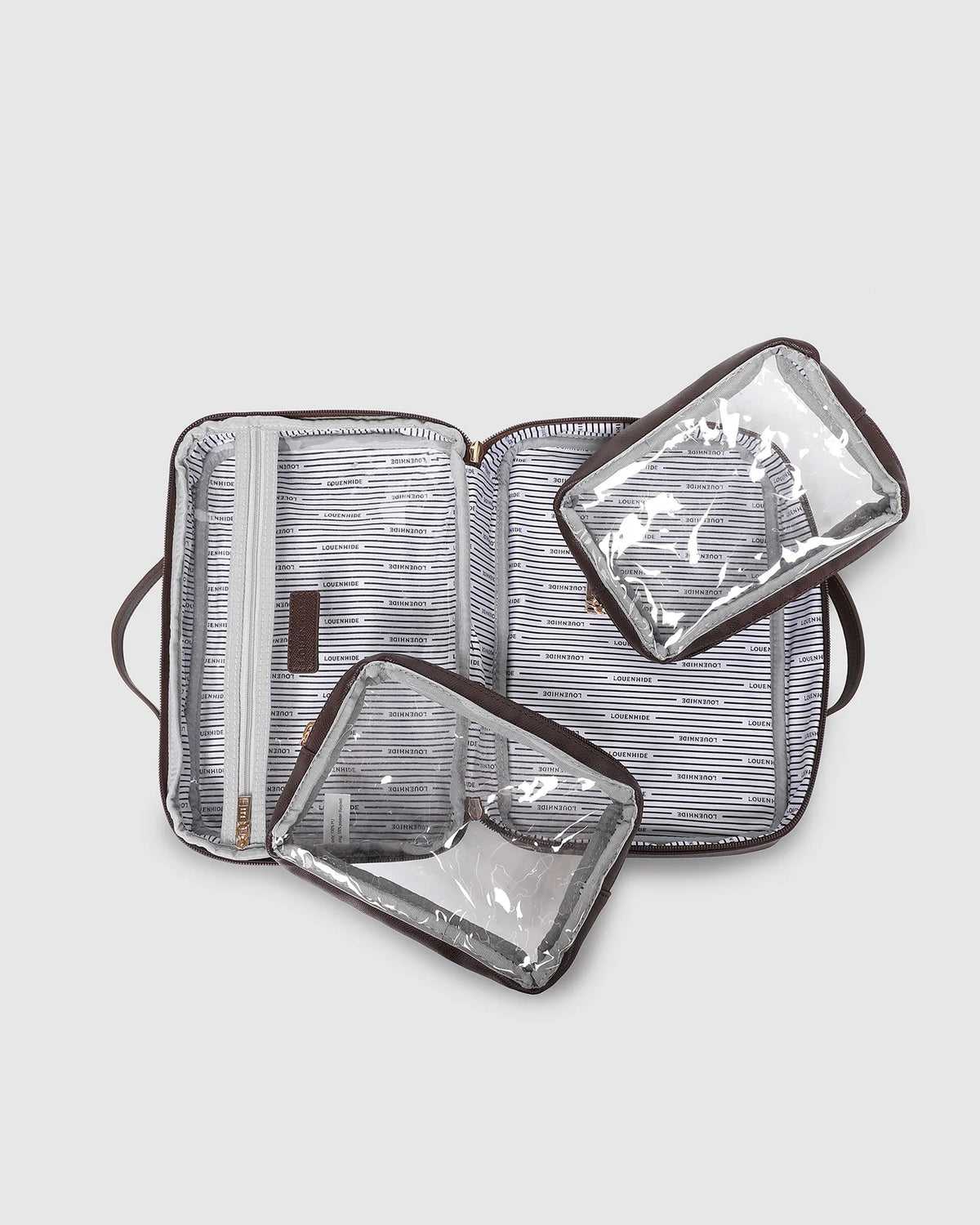 Georgie Cosmetic Case - Chocolate. Louenhide