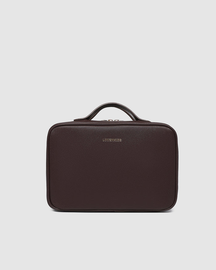 Georgie Cosmetic Case - Chocolate. Louenhide