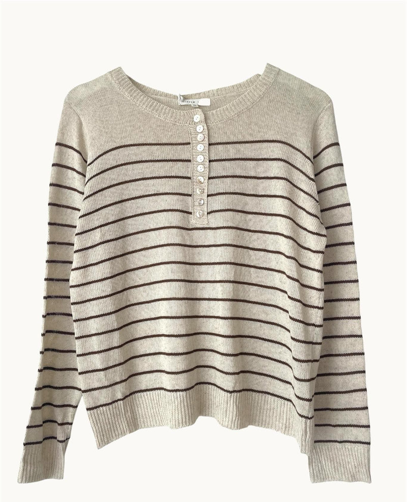 Gia Stripe Knit - Chocolate Stripe