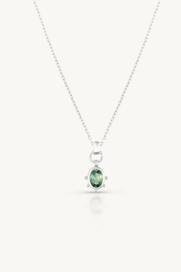 Gia Apatite Silver Necklace