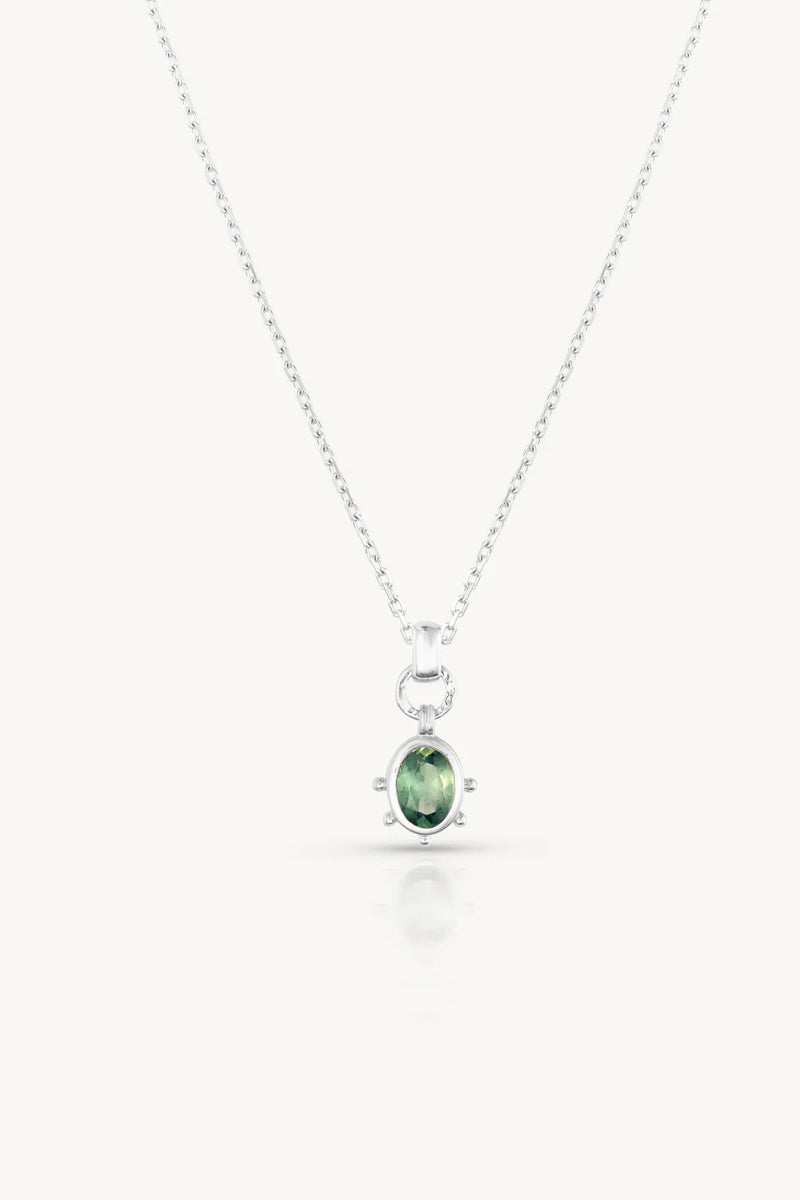 Gia Apatite Silver Necklace