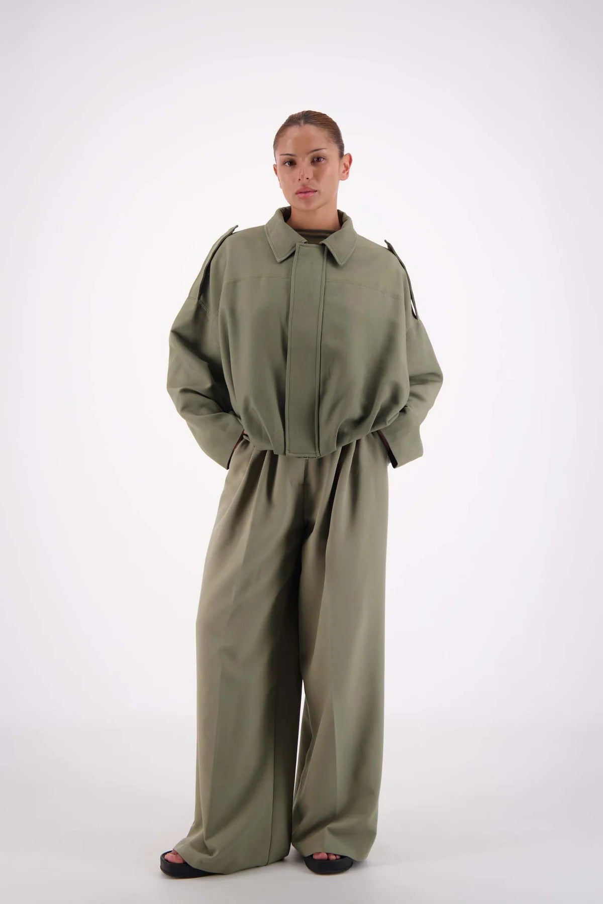 Gigi Bomber Jacket - Sage