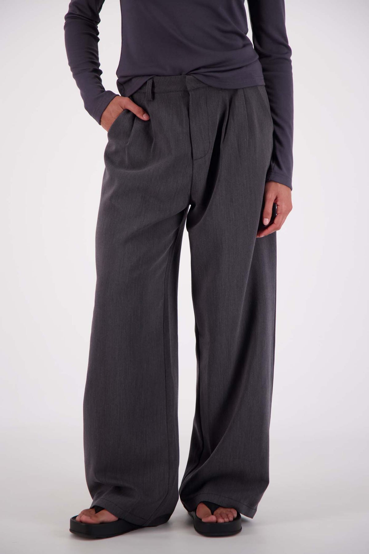 Gigi Trouser Steel - Grey
