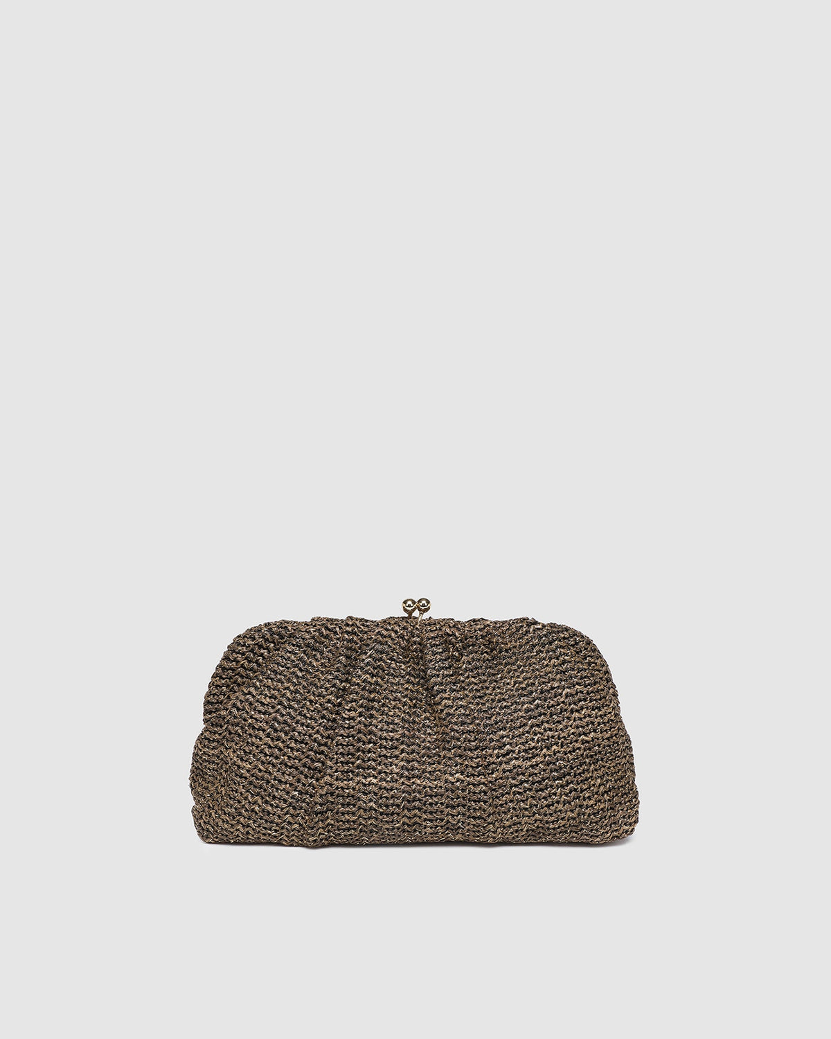 Goldie Clutch - Raffia Chocolate