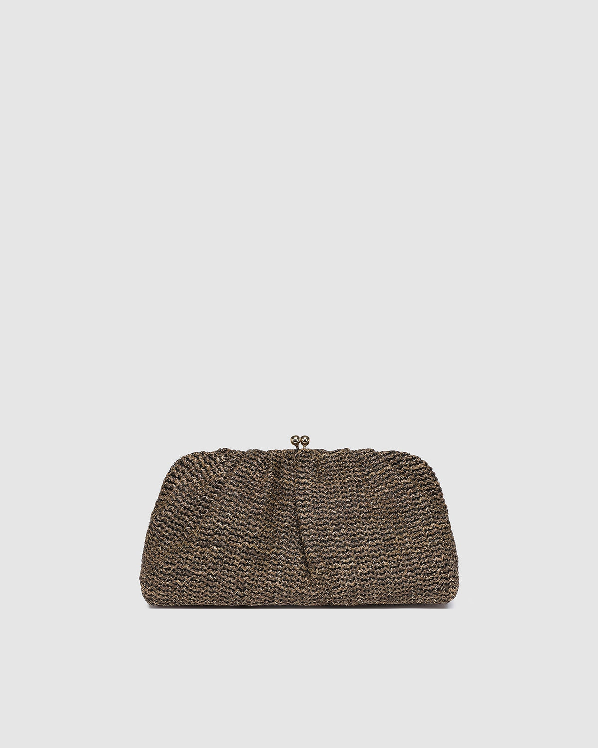 Goldie Clutch - Raffia Chocolate