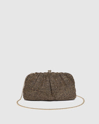 Goldie Clutch - Raffia Chocolate