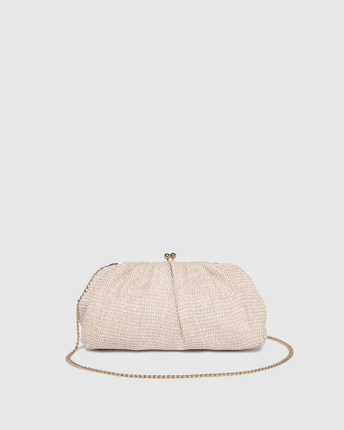 Goldie Clutch - Raffia Vanilla
