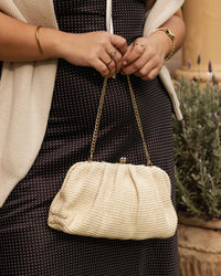 Goldie Clutch - Raffia Vanilla