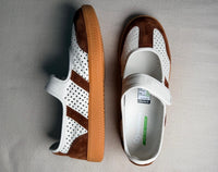 Goodsole 2001 Parlay Punched - Beige/Choc Leather