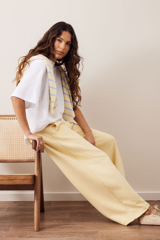 Halle Barrel Trackpant - Butter. Ceres Life