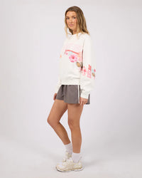 Hawaiian Hibiscus Box Crew - Vintage White