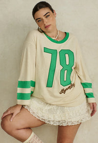 Homecoming Long Sleeve Biker Tee - Green