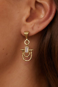 Allegra Moonstone Gold Earrings