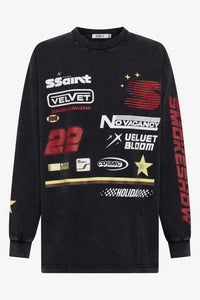 Ssaint Kids/Youth Moto Tee - Washed Black