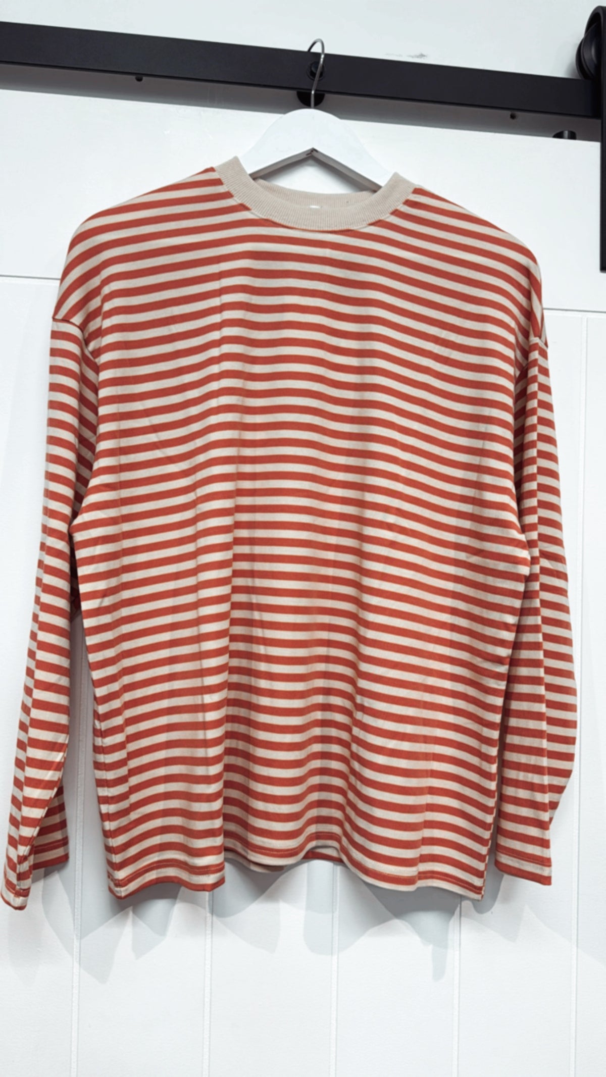 Peach/Beige Stripe Long Sleeve