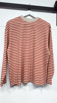 Peach/Beige Stripe Long Sleeve