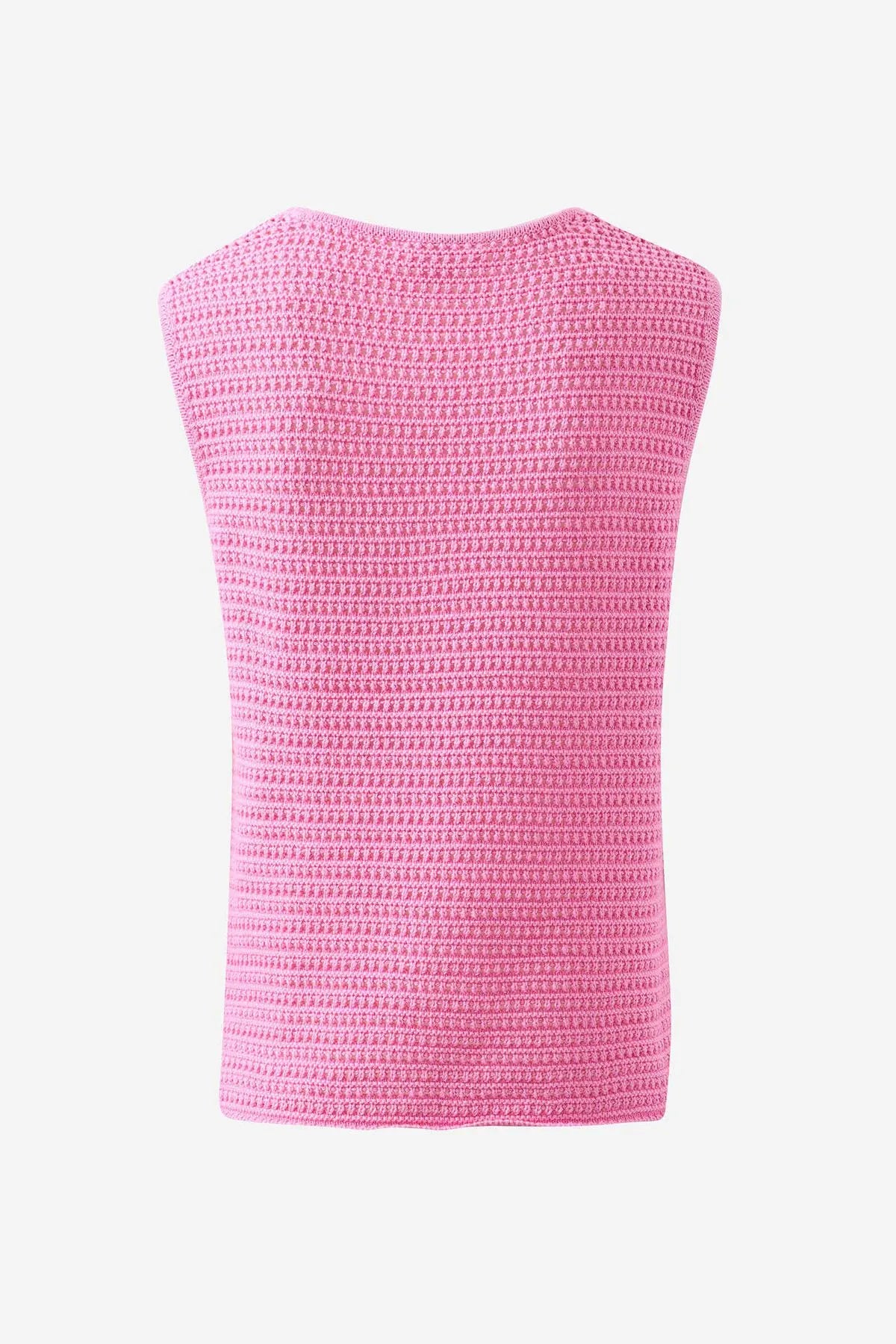 Margot Mesh Knit Tank - Hibiscus Pink