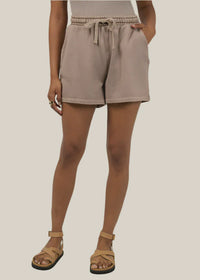 Washed Mini Shorts - Stone