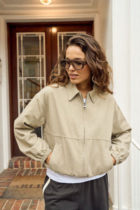 Annie Bomber Jacket - Ash Green
