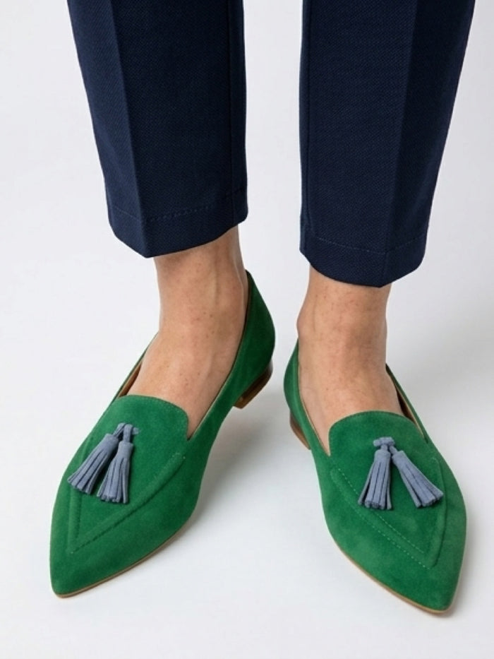 Luna Sole Palace Emerald/Cobalt Suede