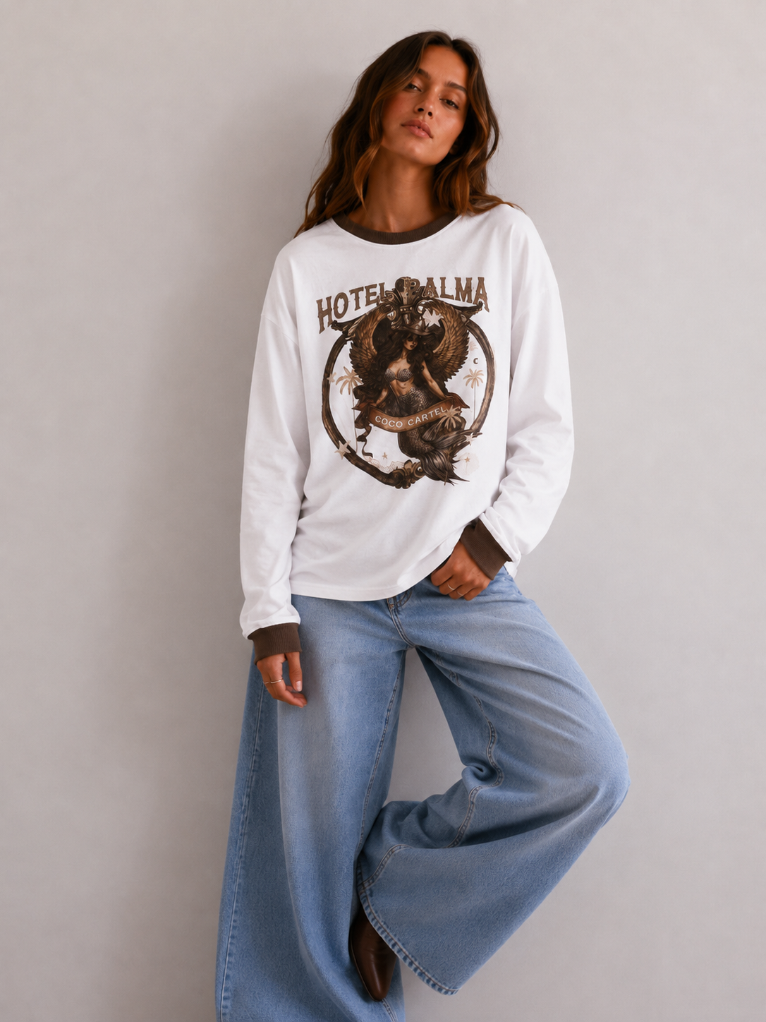Hotel Palma Long Sleeve Top - White