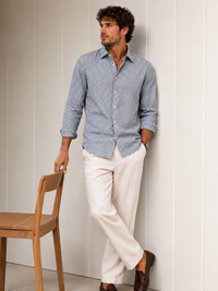 Stripe Shirt - Blue & White Stripe