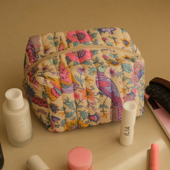 Renew Quilted Medium Make Up Bag - Lovebird/Chamomile