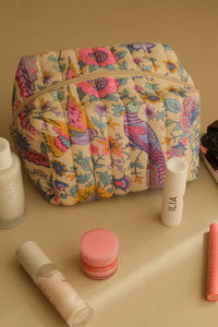Renew Quilted Medium Make Up Bag - Lovebird/Chamomile